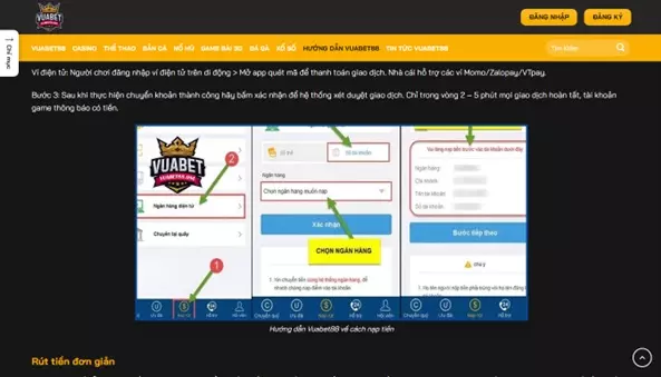 Vuabet88 casino Nap-tien va rut tien Huong dan tung buoc